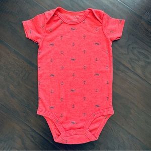 Carter's Baby Boy Cute Anchor Nautical Short-Sleeve Bodysuit | Size: 18m.